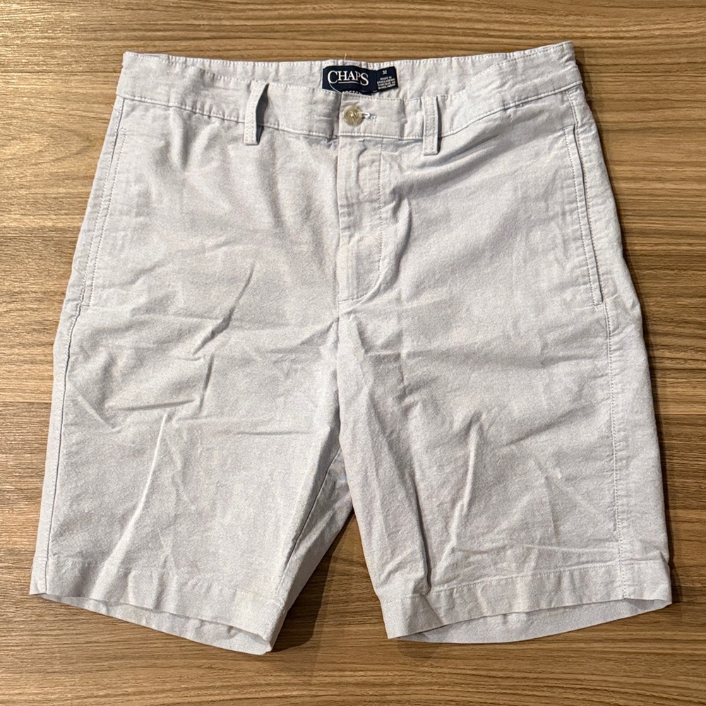 Chaps Men's Light blue Flat Front Shorts
